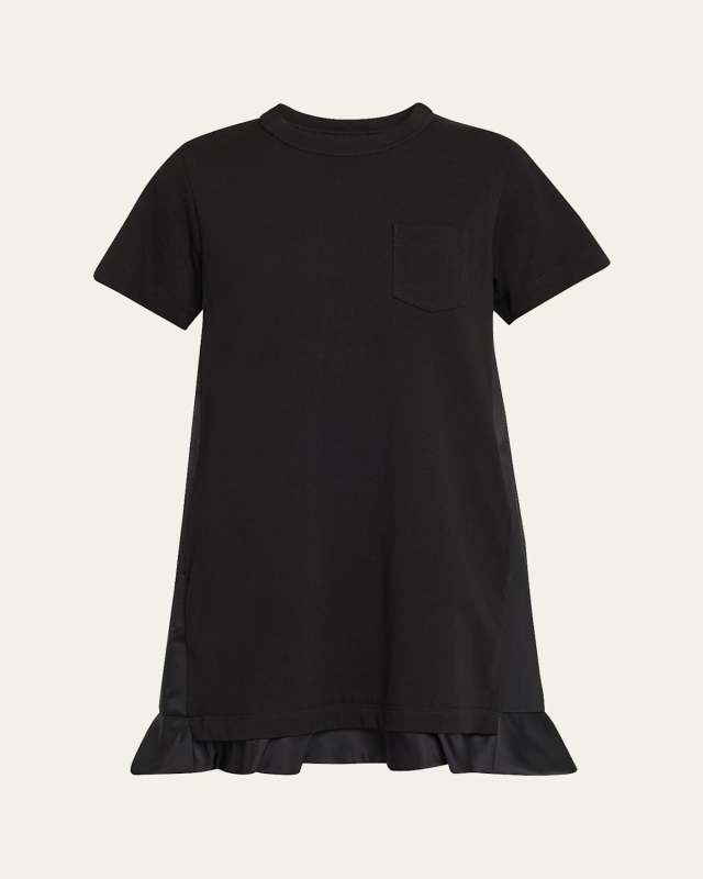 Nylon-Cotton Hybrid Mini Dress